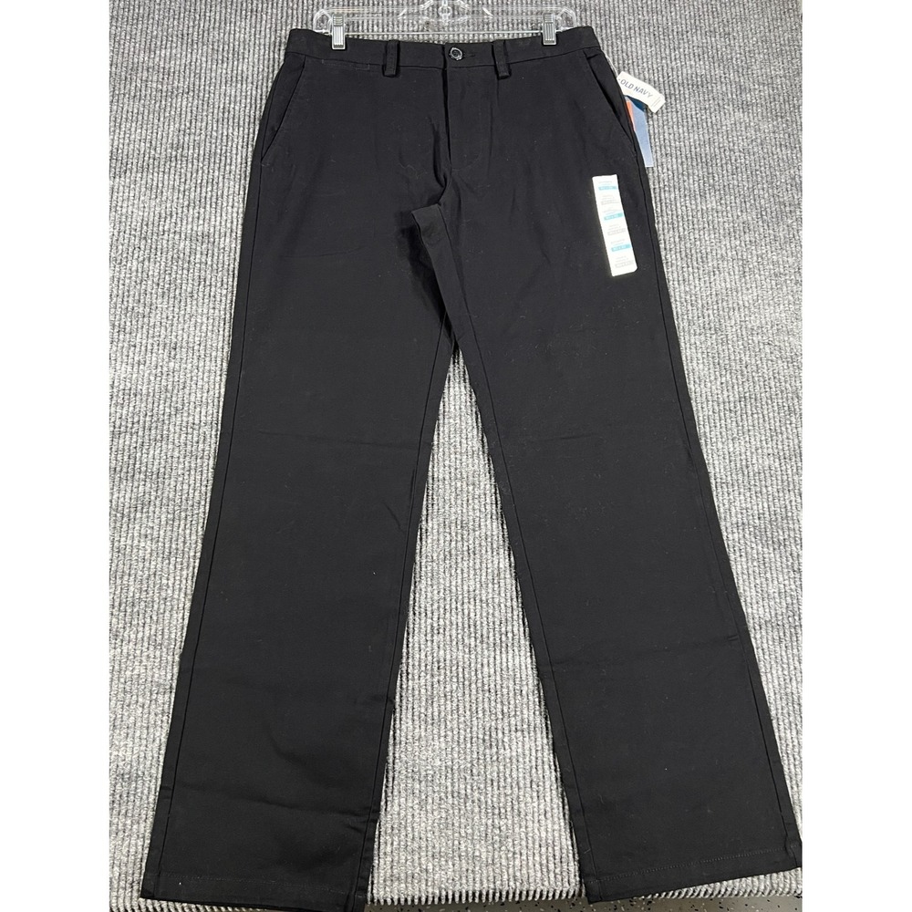 Old Navy Pants Mens 30x32‎ Black Ultimate Loose Fit Casual Cotton Chino New
